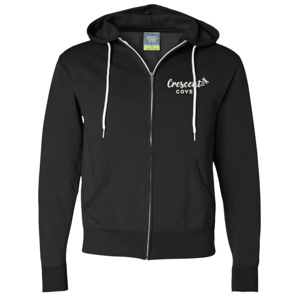 **CLOSEOUT ITEM** Lightweight Full-Zip Hooded Sweatshirt - Embroidered Logo Thumbnail